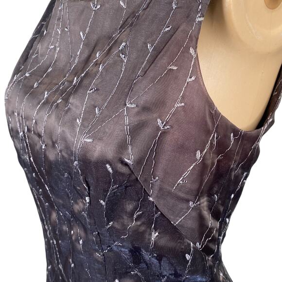 Vtg 90s Insense NY Gray Mauve Phoebe Buffay Embroidered Top + Dress Set SZ 4 - Picture 11 of 12